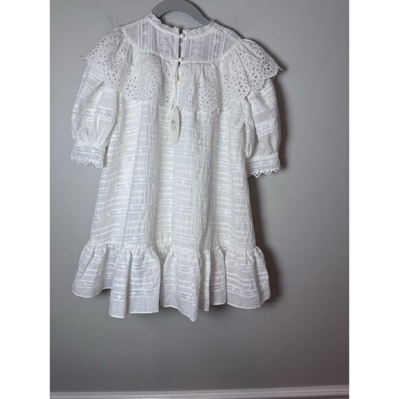 PETITE AMALIE Embroidered Dress Eyelet White Girls Sz 5 NWT $209 MSRP - Picture 14 of 14